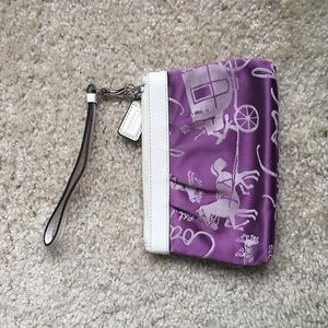 Purple Coach Wrist Wallet